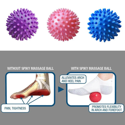 7Cm Fitness Physiotherapy PVC Ball Hard Spiked Massage Ball Relieve Plantar Fasciitis Portable Equipment Body Building Sports