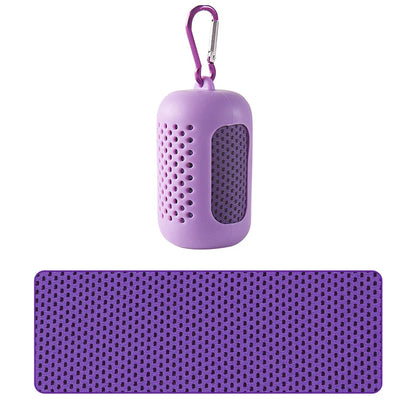 Portable Circular Silicone Wrapped Cold Towel Cooling Towel Quick Drying Polyester Fiber Towels Beach Accessories Sport Fitness