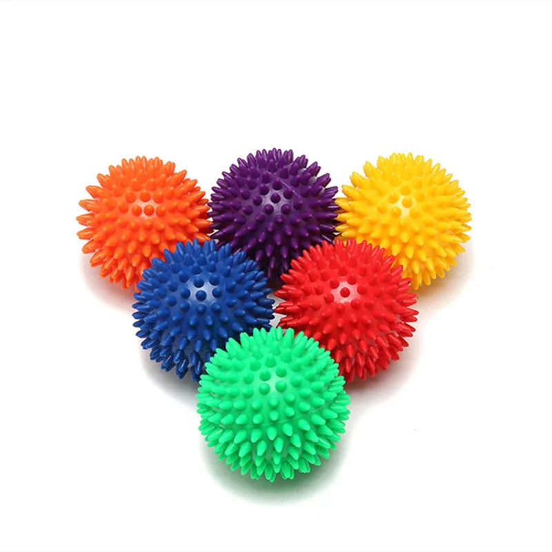 7Cm Fitness Physiotherapy PVC Ball Hard Spiked Massage Ball Relieve Plantar Fasciitis Portable Equipment Body Building Sports