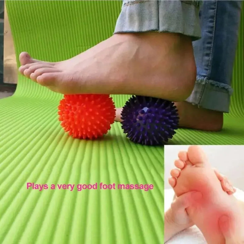 7Cm Fitness Physiotherapy PVC Ball Hard Spiked Massage Ball Relieve Plantar Fasciitis Portable Equipment Body Building Sports